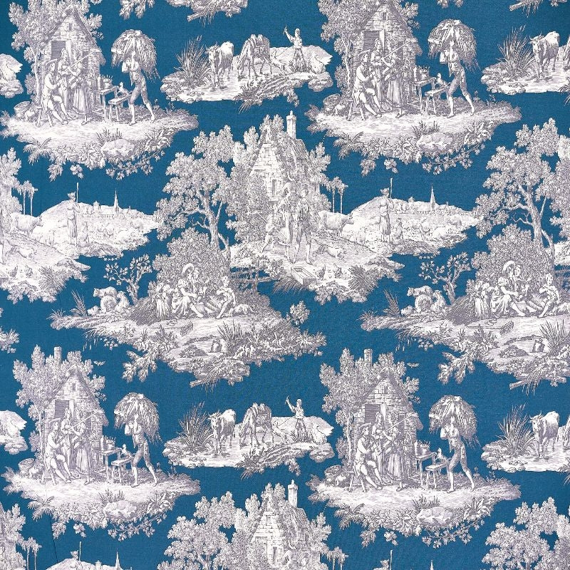 TOILES DU MAINE F – coloris Bleu phtalo