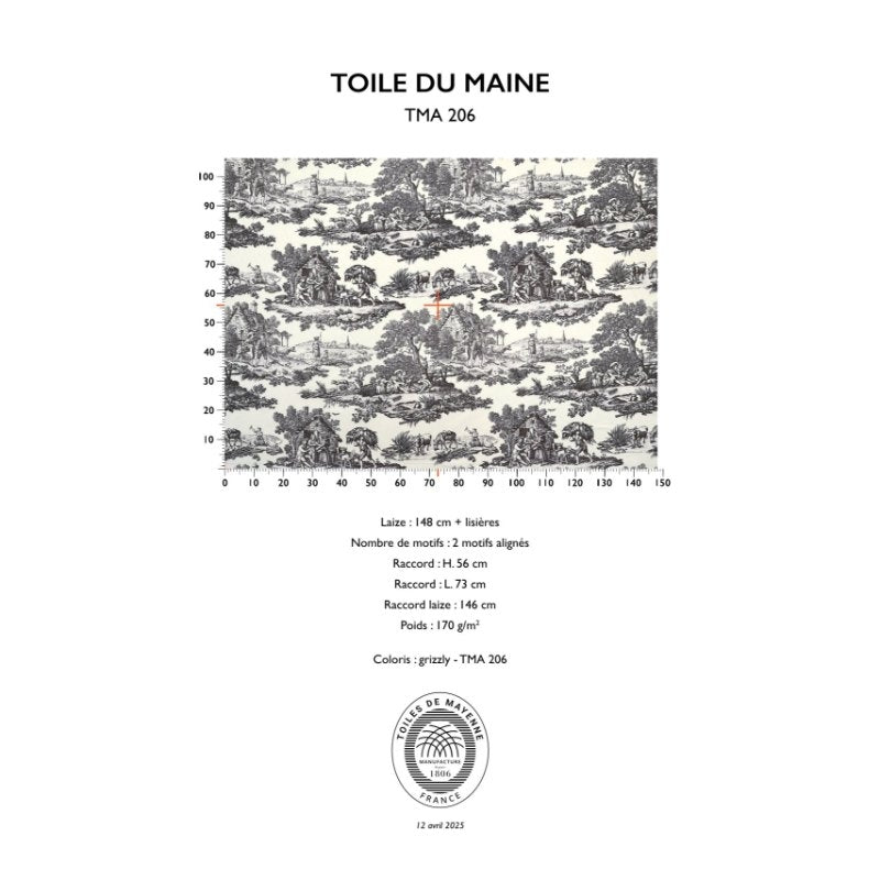 TOILES DU MAINE – coloris Grizzly