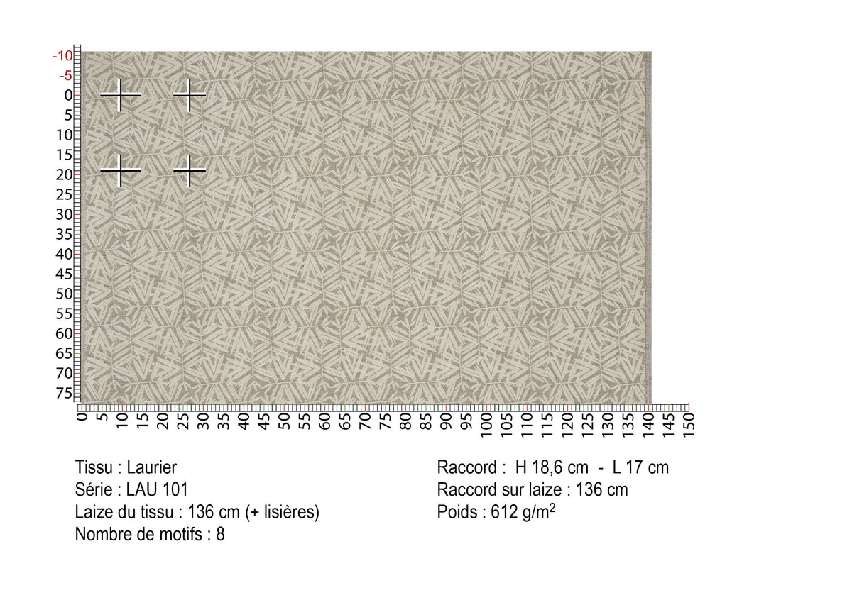Laurier Naturel - coupe de tissu LAU101
