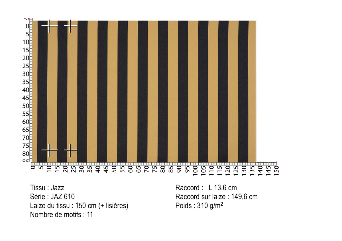 JAZZ – coloris Or noir