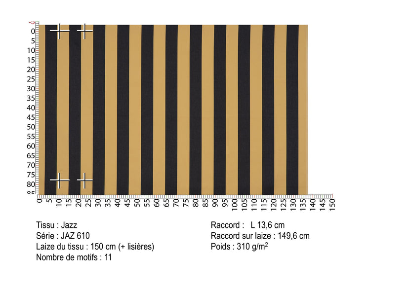 JAZZ – coloris Or noir
