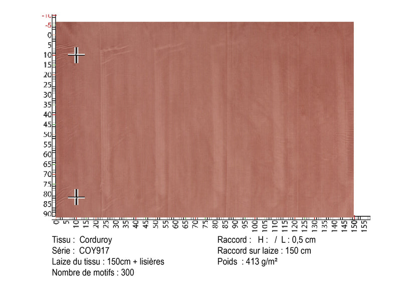 CORDUROY – coloris Rose petale