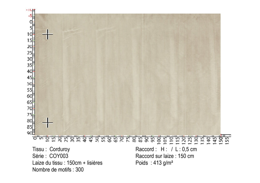 CORDUROY – coloris Craie