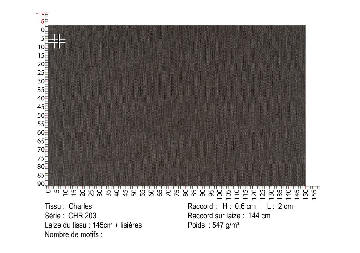 Charles Pain Brûlé - coupe de tissu CHR203