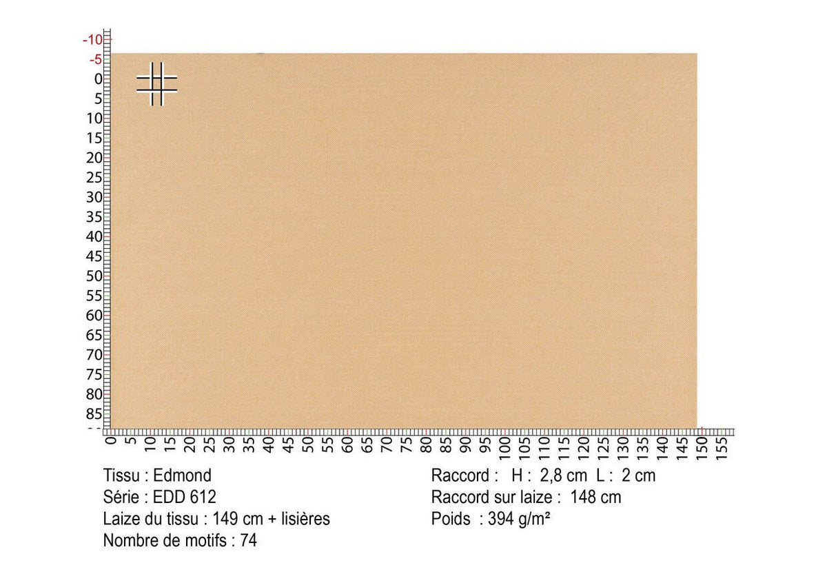 Edmond Jaune Indien - coupe de tissu EDD612